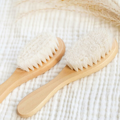 Haarborstel van bamboe